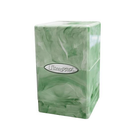 Marble SATIN® Tower DECK BOX® - Lime Green / White