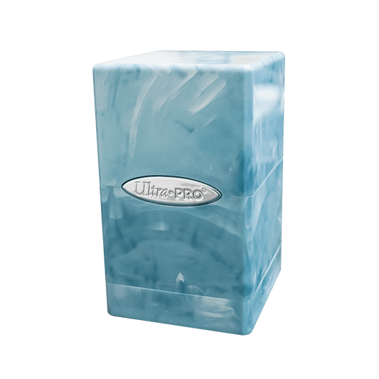Marble SATIN® Tower DECK BOX® - Light Blue / White