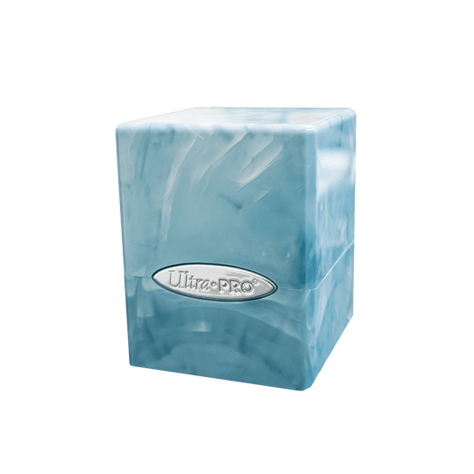 Marble SATIN® Cube - Light Blue / White