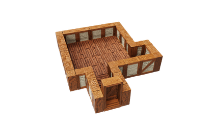 WarLock Tiles: Expansion Pack - 1 in. Town & Village Straight Walls