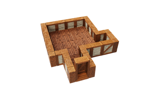 WarLock Tiles: Expansion Pack - 1 in. Town & Village Straight Walls