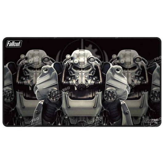 Fallout - Brotherhood of Steel Black Stitched Edge Playmat for Tabletop Gaming