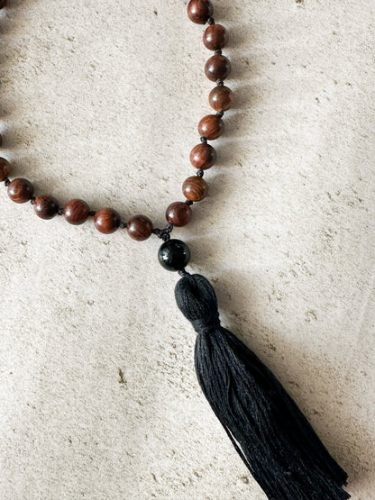 Pocket Wrist Mala | 27 Bead Rosewood Mini Mala Bracelet