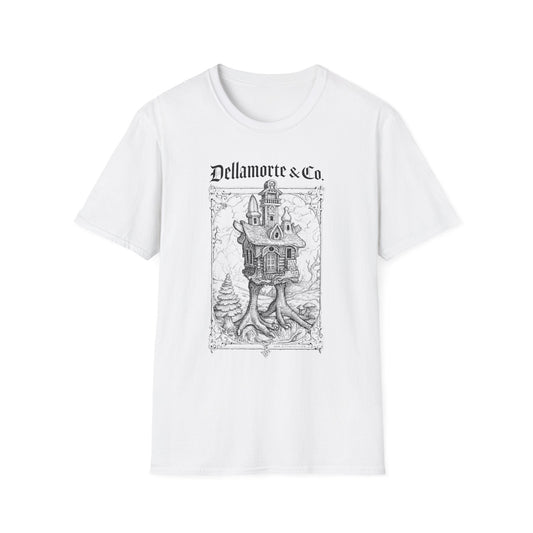 Baba Yaga Hut Shirt | Slavic Folklore Witch House Tee by Dellamorte Art | Chicken-Leg Hut T-Shirt | Dark Fairytale Gothic Apparel