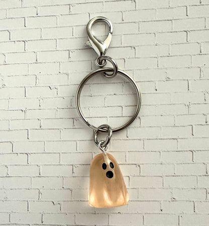 Glow in the Dark Ghost Zipper Pull Bag Charm Keychain – Halloween & Horror Fan Gift