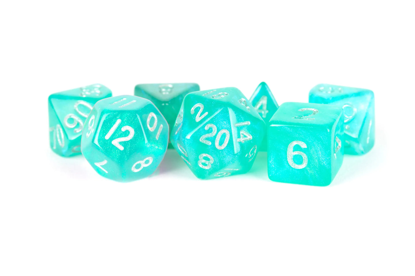 16mm Unicorn Polyhedral Dice Set | Transparent Resin RPG Dice