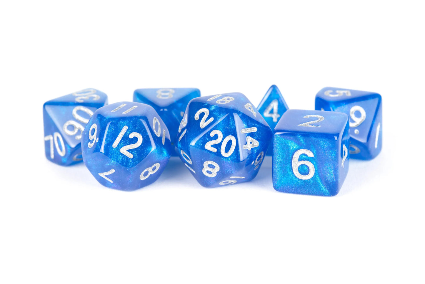 16mm Unicorn Polyhedral Dice Set | Transparent Resin RPG Dice