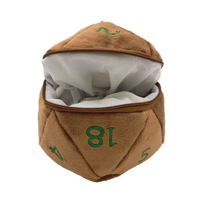 D20 Plush Dice Bag – D&D Feywild Copper and Green
