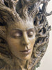 Dryad Bust, Life Sized Wall Plaque Resin Sculpture | Mythic Forest Creature Wall Art | Woodland Goddess Wall Plaque for Nature Lovers