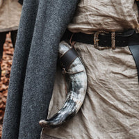 Drinking Horn with Leather Holster | "The Journeyman"