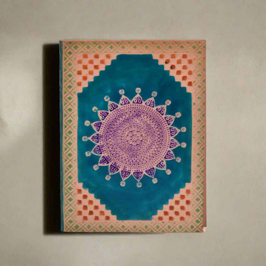 Hand-Dyed Mandala Leather Journal