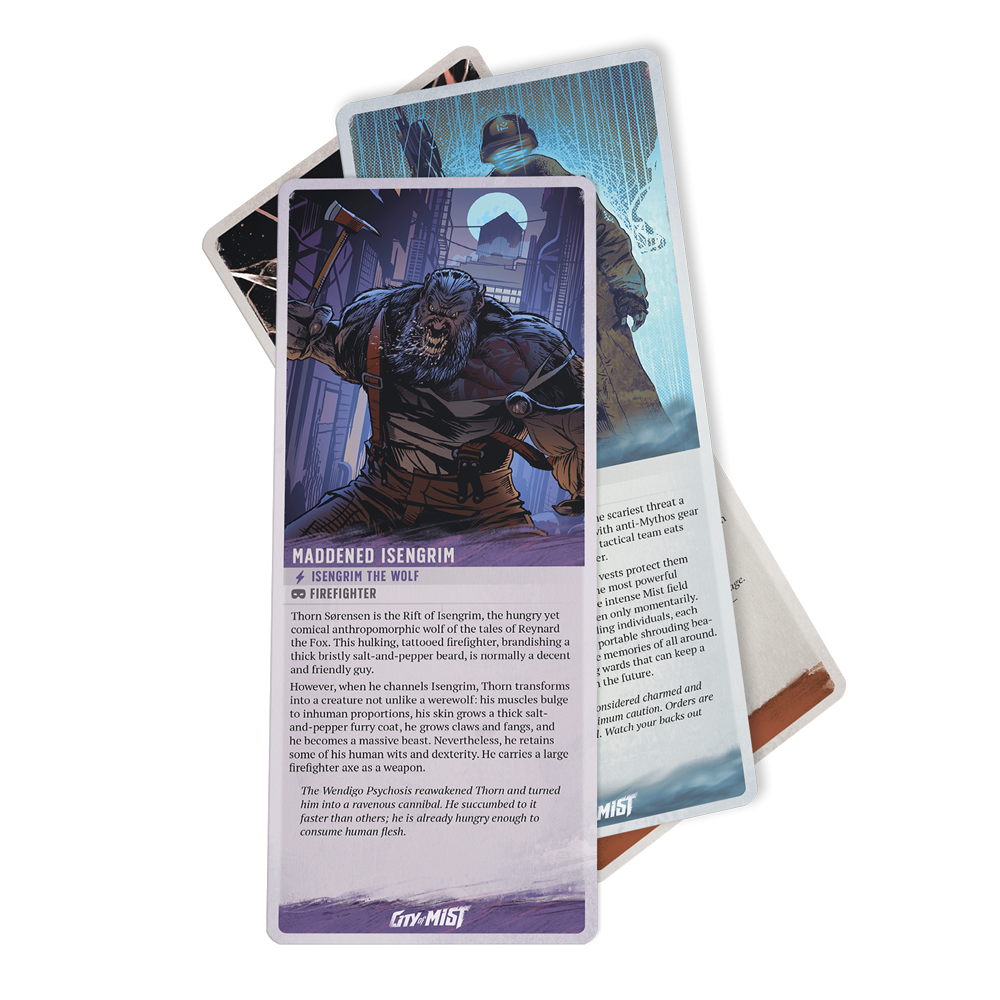 Deck of Legends — City of Mist Danger Cards (40-Card Deck)