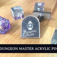 Dungeon Master D20 Lantern Acrylic Pin