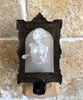 Ghost in the Mirror Nightlight, Hand Painted Resin Sculpture | Victorian Gothic Night Light |  Ghost Lighting for Gothic Spooky Home Decor