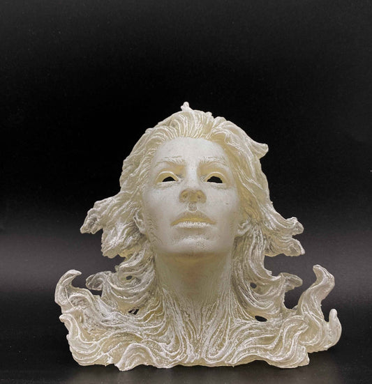 Spirit Summoning Sculpture, with LED Tea Light, Hand Painted Resin Sculpture |Spooky Gothic Light Feature |Ghost Light for Gothic Home Decor