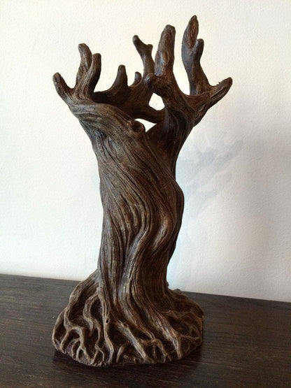 Tree Vase, Brown Finish | Unique Woodland Rustic Home Decor | Resin Sculpture Flower Vase, Nature Gift and Earthy Home Decor