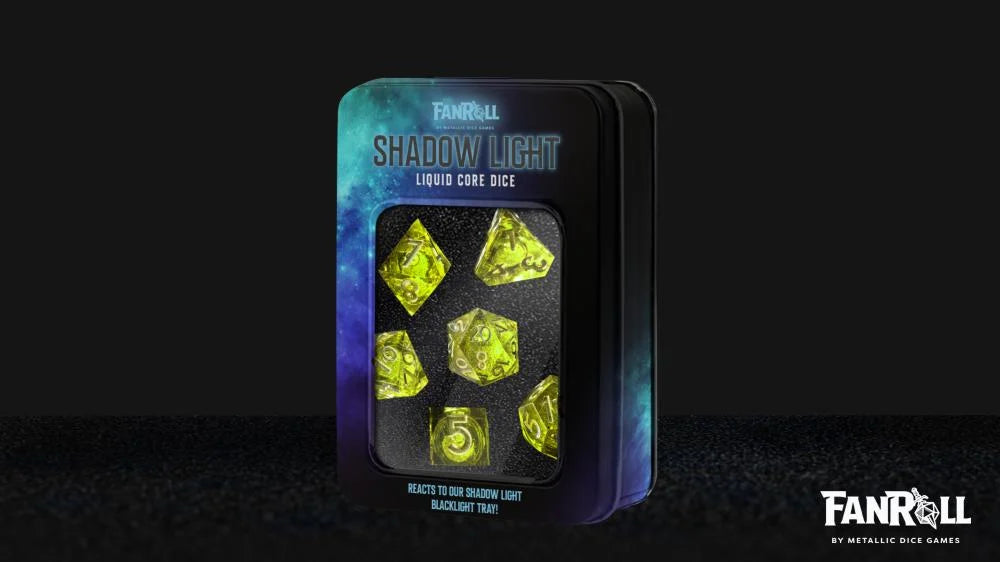 Elixir Liquid Core Shadow Light Dice Set | Premium Resin RPG Dice