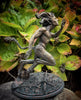 Running Satyr Statue, Hand Painted Resin Sculpture | Mythical Creature Figurine | Unique Legendary Faun Figurine. Fantasy Art Decor