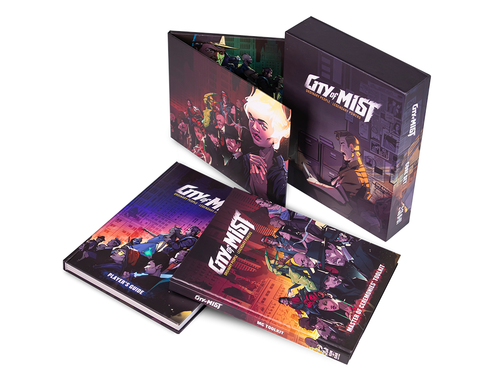 City of Mist Core Set — Premium Slipcase with Player's Guide, MC Toolkit & Screen