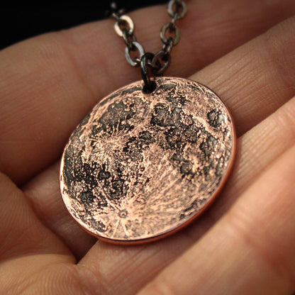 Blood Moon Copper Necklace - 1" Pendant or Charm