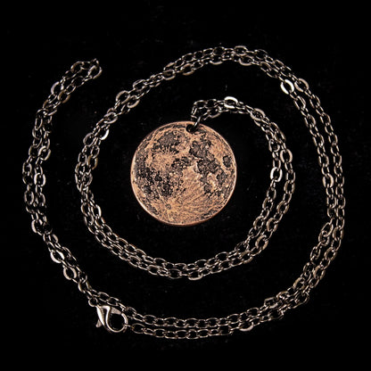 Blood Moon Copper Necklace - 1" Pendant or Charm