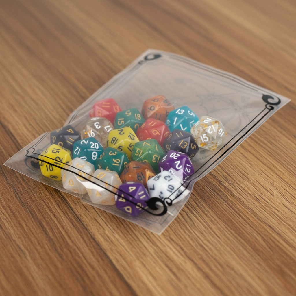 20 Tiny D20s – Miniature Dice Set for Counters, Tokens & RPG Gaming