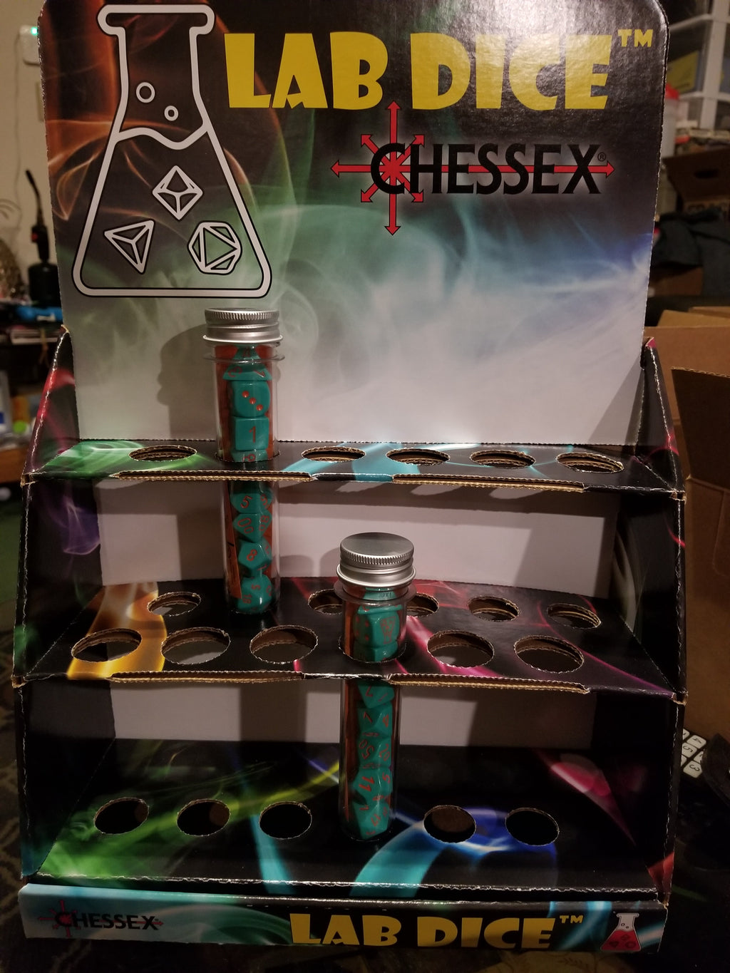 Lab Dice Tube Display