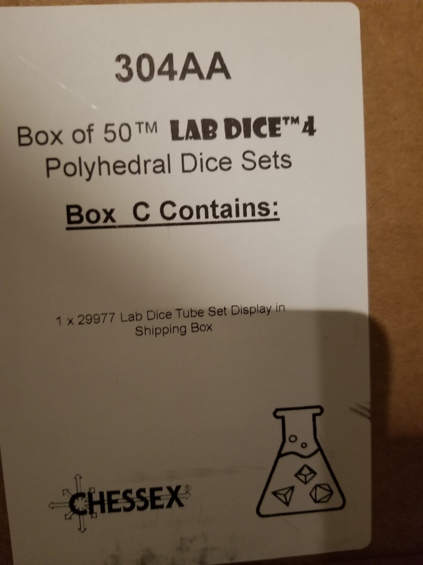 Lab Dice Tube Display