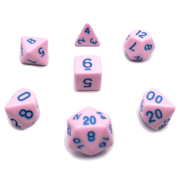 Cotton Candy - 7 Piece DnD Dice Set | Acrylic RPG Gaming Dice