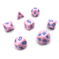 Cotton Candy - 7 Piece DnD Dice Set | Acrylic RPG Gaming Dice