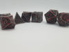 Silver w/Blood Splatter Dragon Strengthened Metal 7-Dice Set