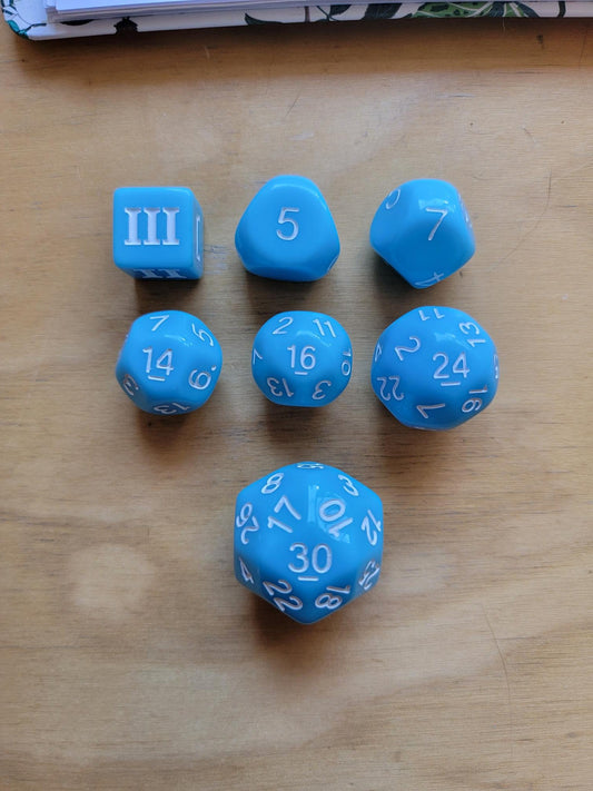 DCC Special 7 Dice Set – Blue