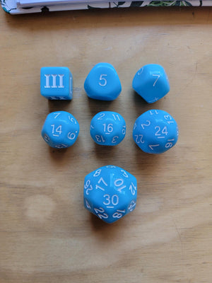 DCC Special 7 Dice Set - Blue