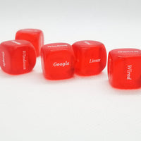 10x Red Computer Dice d6 | Tech Themed Dice 6-Sided 16mm Tech Dice 16mm