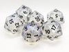 The Time Walker | Clear Glitter 34mm d20 CHONK RPG Dice Set w/Black