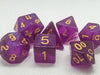 Time Walker | Purple w/Gold Glitter 7-Dice Set RPG Dice Set