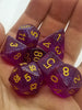 Time Walker | Purple w/Gold Glitter 7-Dice Set RPG Dice Set
