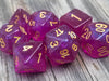 Time Walker | Purple w/Gold Glitter 7-Dice Set RPG Dice Set