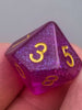 Time Walker | Purple w/Gold Glitter 7-Dice Set RPG Dice Set