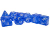 Time Walker | Blue w/White Glitter 7-Dice Set RPG Dice Set