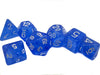 Time Walker | Blue w/White Glitter 7-Dice Set RPG Dice Set