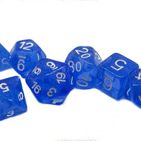 Time Walker | Blue w/White Glitter 7-Dice Set RPG Dice Set