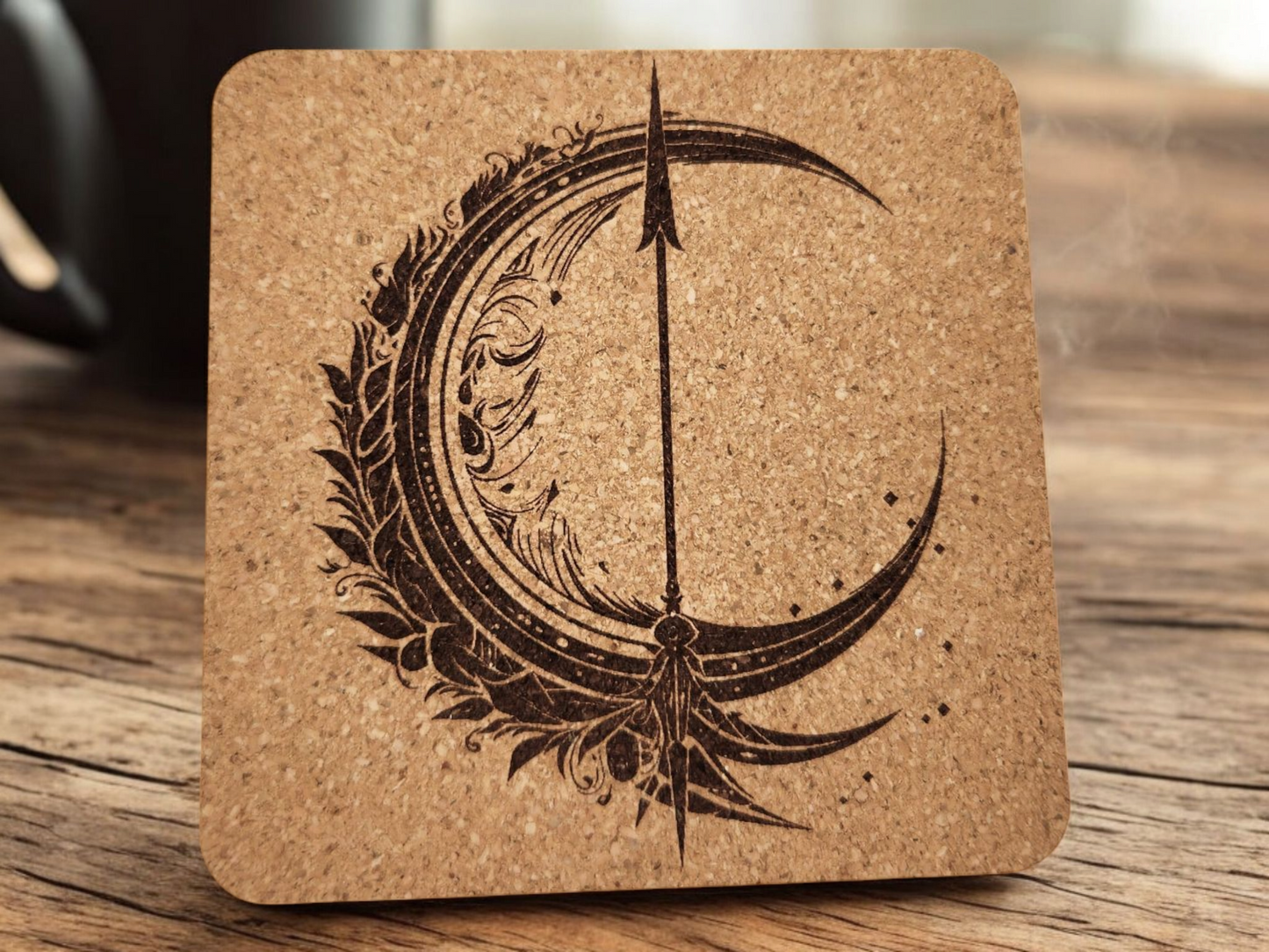 Set of 4 Fantasy-Themed Cork Coasters