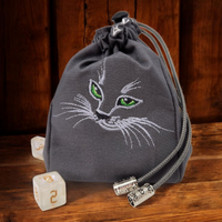 Russian Gray cat dice bag