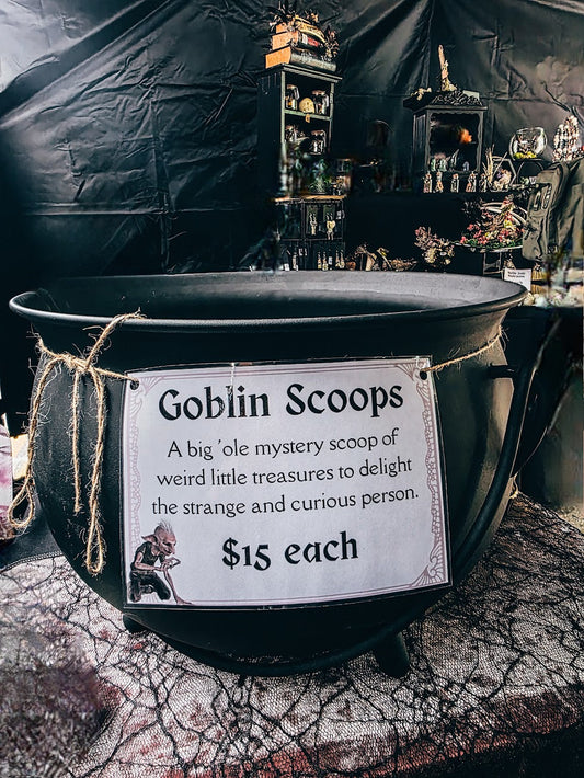 Mystic Goblin Scoop: Crystal Confetti Mystery Bag with Miniature Oddities & Curiosities