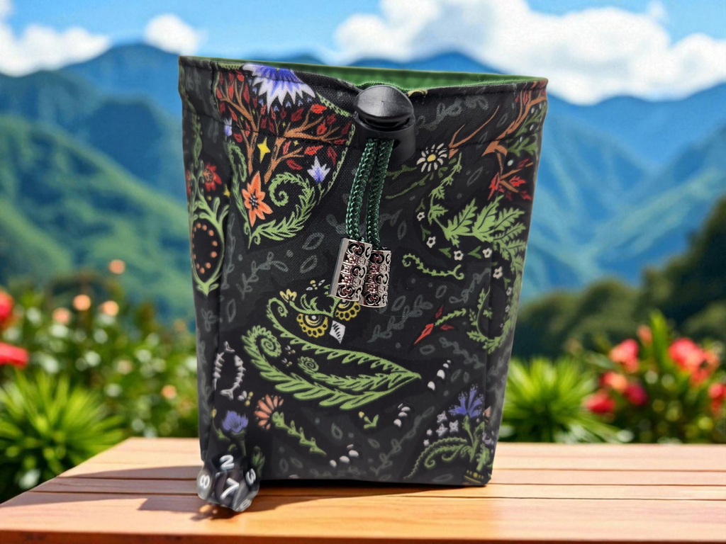 Fantasy themed folk art style Extra Large Dice Bag