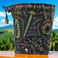 Fantasy themed folk art style Extra Large Dice Bag