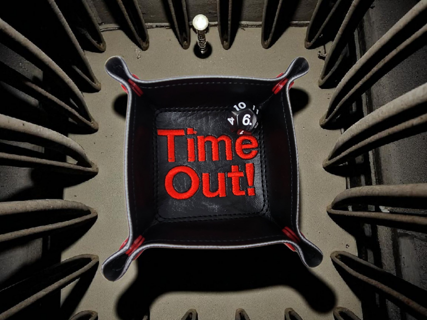 Dice Jail — Time Out Tray (Black Vinyl)