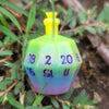 Potion Bottle D20 Glow in the Dark - Alternative Shaped Handmade Resin Dice
