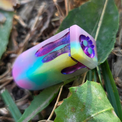 Poisoner's Vial Alternative Shaped Functional TTRPG Handmade Resin D4 Gaming Dice